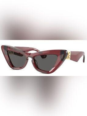 Burberry Cat Eye Sunglasses Bordeaux 51mm NWT Rare Color